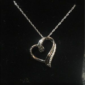 Sterling silver heart necklace